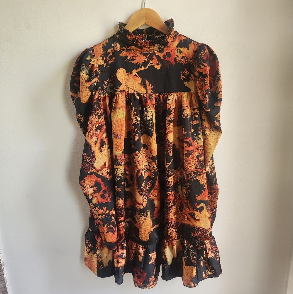 Missguided floral Long Sleeve dress - Picture 2 of 6